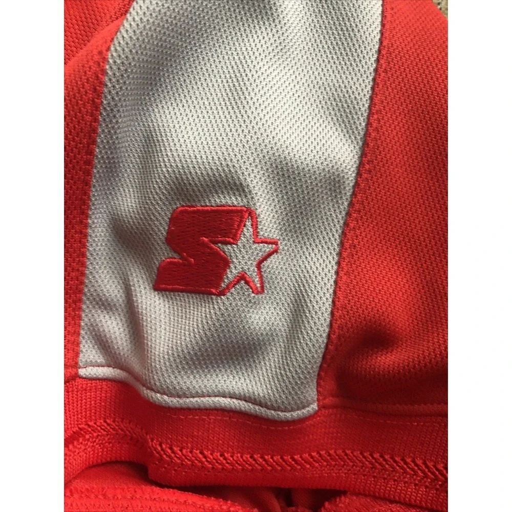 Vintage 90s Starter Ohio State University Red Polo Shirt Red X-Large XL NCAA